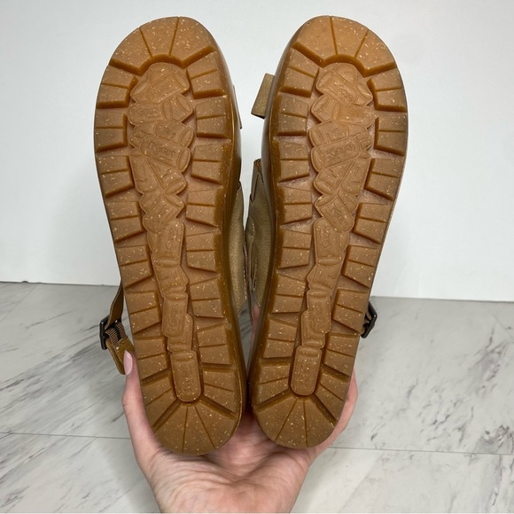 New! Korks Kork Ease Fraya Tan Faux Leather Platform Wedge Sandal 9M - Picture 14 of 15